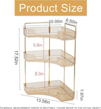 INVSSENE Corner Bathroom Countertop Organizer, Vanity Organizer Trays for Counter, Makeup Organizers, Perfume Tray, Skincare 