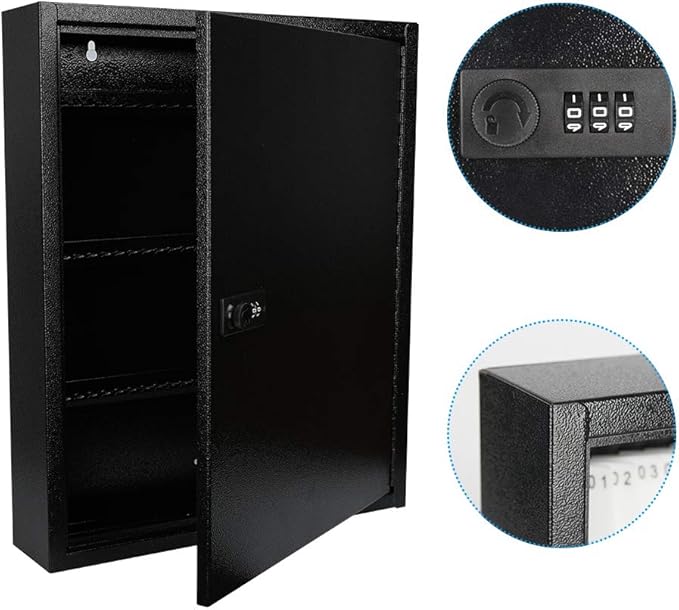 KYODOLED 100Keys Key Cabinet Organizer, Key Lock Box Wall Mount with Code, Large Keys Storage Combination Lock Box for Home, 