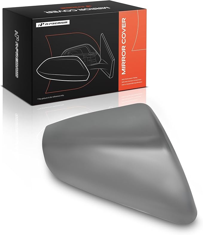 A-Premium Passenger Side Rearview Mirror Cover Cap - Compatible with Chevy Chevrolet Equinox & GMC Terrain, 2018 2019 2020 2021 2022 2023 2024 - Chrome