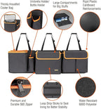 Deluxe Trunk and Backseat Organizer for Medium or large size SUVs & RVs, Detachable Storage Modules with Built-in Cooler,