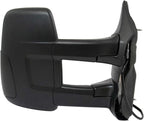TRQ Driver and Passenger Side Power Mirror Set Textured Black Long Arm Design without Heat Compatible with 2015-2017 Ford Tra