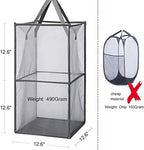 Pop Up Laundry Baskets - Mesh Collapsible Laundry Hampers Storage with Handle - Foldable for Washing Storage, Great for The K