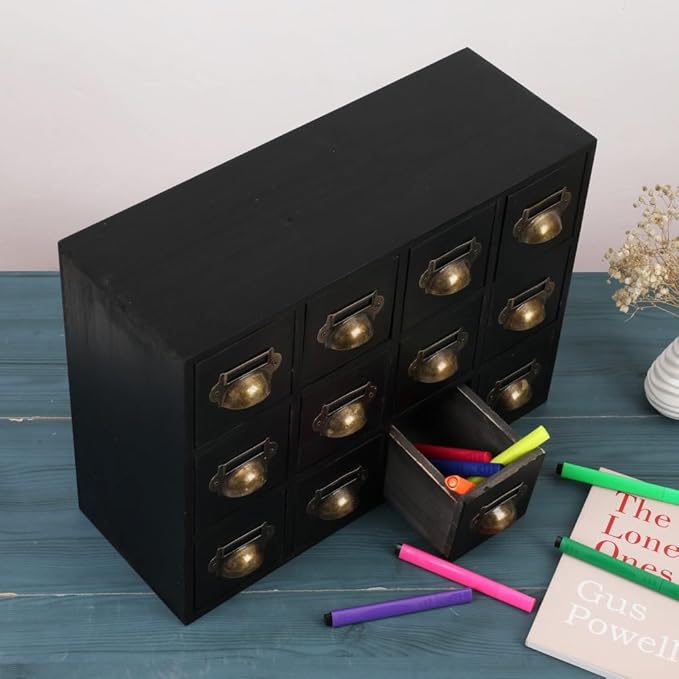 Apothecary Drawers Apothecary Cabinet with Drawers Card Catalog Cabinet Wooden Card Catalog Wooden Storage Box for Desktop Or