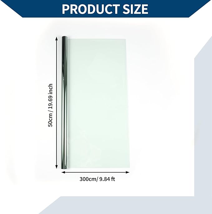 Car Window Tint Film Window Privacy Film Car Carbon 2PLY PET 9.84 ft x 19.69 Inch 1 Pc Yellow VLT 81% IRR 14% UVR 30%