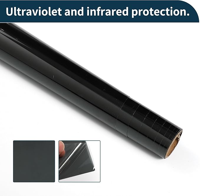 Motoforti Nano Ceramic Car Window Tint Film VLT 34% IRR 52% UVR 61% Black 5ft x 30inch Privacy Film 2mil PET 1 Pc