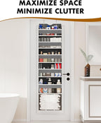 Over The Door Organizer, Hanging 6-Shelf Storage Organizer with 50lb Heavy Duty Perfect for Bathroom Closet Nursery Bedroom (