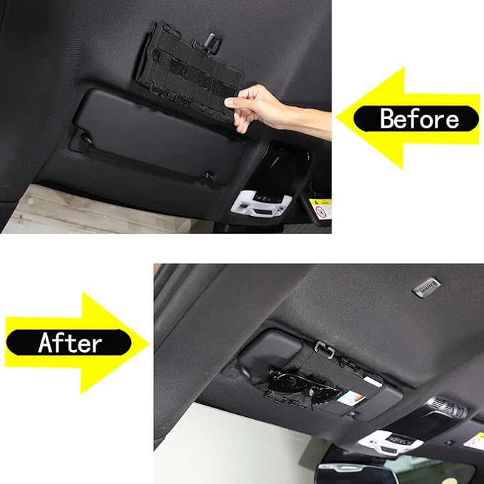 Car Sun Visor Organizer Fit for Toyot@ Supra GR A90 A91 MK5 2019-2022, Auto Car Visor Pocket, Sunshade Storage Bag, Cards, Sunglasses, Driver's License, Cell Phones and Other Items Storage (Regular)