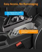 CDEFG for Volkswagen Jetta 2020-2025 2026 Center Console Organizer Tray for Jetta 2020 2021 2022 2023 2024 2025 Accessories Armrest Storage Box Insert Tray for VW Jetta Arm Rest Middle Organizer