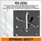 HORUSDY 150 PCS Pegboard Hooks Assortment Kit – 15 Types Heavy Duty Pegboard Accessories with Bins – Fits 1/8 & 1/4 Inch Pegb
