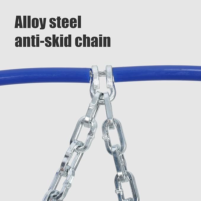 2Pcs Portable Snow Tire Chains, Auto Fixing 1 Min Quick Fit Easy Installation Tire Chains, Universal Emergency Tire Traction 