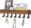 Key Holder Wall Mount Adhesive Magnetic - Hanging Key Hooks with Mail Organizer Tray for Wallet House - Keys Hanger Rack with