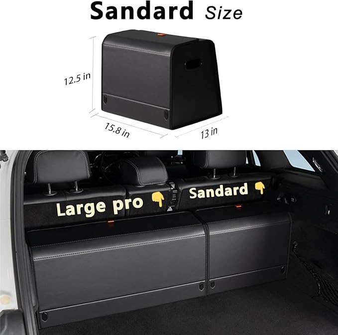 GMQ Trunk Organizers for Car,Car Organizers and Storage for SUV,Magnetic Lid with Collapsible Storage, Large Capacity for SUV,
