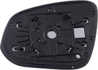 TRQ Passenger Side Mirror Glass with Backing Plate Non-Heated Compatible with 2013-2015 Toyota RAV4 TO1325121
