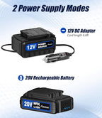 AVID POWER Tire Inflator Portable Air Compressor,20V Cordless Tire Pump, Rechargeable Air Pump for Car Tires and other Inflatables (Blue)