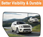 Senzeal Passenger Side Heated Mirror Glass Replacement for Ford Expedition 2012-2017 Lincoln Navigator 2012-2014 Blind Spot Mirror Glass CL1Z17K707A (Right Side)