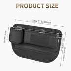 Kwak's 2 Pack Car Seat Gap Filler Organizer, Multifunctional Universal Storage box with Cup Holder for Phone, Glasses (Red)