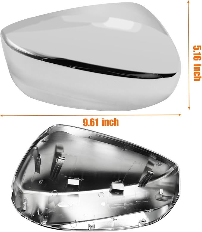 Yumzeco Compatible with Honda Accord Side Mirror Cover Trim 8th Gen 2008 2009 2010 2011 2012, Chrome Door Rearview Mirror Caps acement for Honda Accord W/O Light Hole - Right Passenger Side