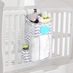 Hanging Diaper Caddy, Baby Bed Hanging Organizer, Nursery Organization Baby Diaper Holder, Diaper Stacker Storage for Crib, P