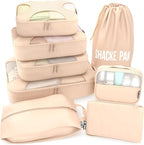 Shacke Packing Cubes for Travel 8 Set - Premium Luggage Organizer Bags - Versatile Travel Organizer for Women and Men - Optim