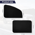 Ovege Car Window Shades Magnetic - Side Window Sun Shade Car Curtain Suedette UV Protection Privacy Baby Suction Magnetic －Front&Back 4pcs