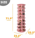SpaceAid 8 Tier Rotating Shoe Rack Tower, Spinning Shoe Display Lazy Susan, Revolving 360 Shoe Rack Storage Round Carousel, V
