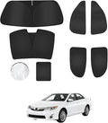6PCS Window Shades for Toyota Camry(2012-2017) Accessories – Full Coverage Sun Shade for Side Windows, Rear Triangular & Windshield – UV Protection & Privacy for Camping, Napping, Relaxing