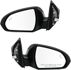 TRQ Driver & Passenger Side Power Heated Memory Mirror Set Paint to Match with Turn Signal Blind Spot Compatible with 2017-20
