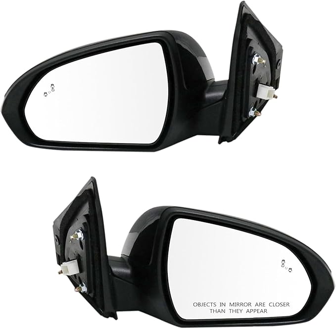 TRQ Driver & Passenger Side Power Heated Memory Mirror Set Paint to Match with Turn Signal Blind Spot Compatible with 2017-20
