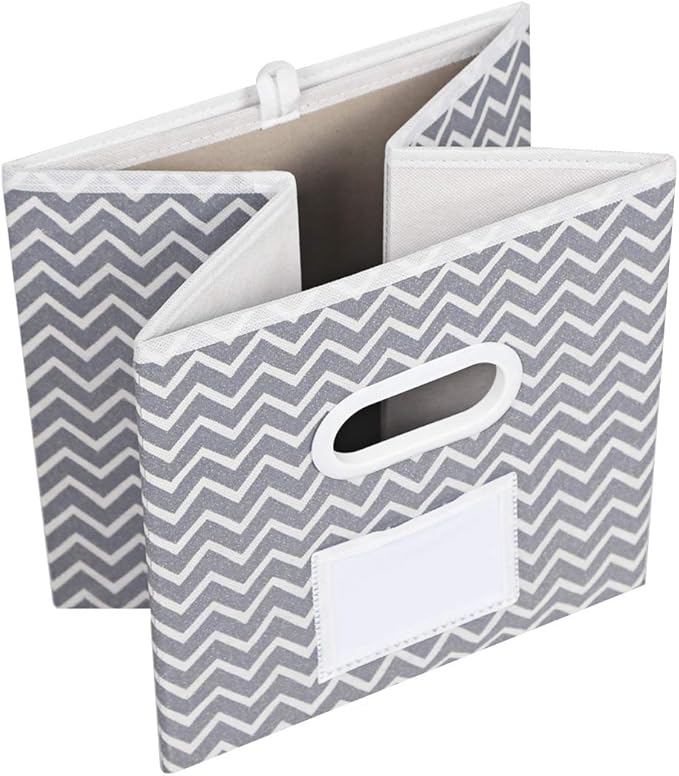 MAX Houser Fabric Cloth Storage Bins,Foldable Storage Cubes Organizer Baskets with Dual Handles for Home Bedroom Storage,Set 