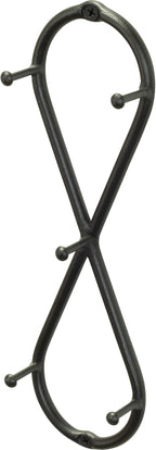 RTZEN Farmhouse Small Key Holder for Wall - Handcrafted Swirl Decorative 5 Key Hooks for Home Entryway - Wrought Iron Wall Mo