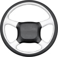 MEWANT Hand Stitch Black White Faux Leather Steering Wheel Cover for Chevy Silverado 1500 Astro Blazer C/K Kodiak S10