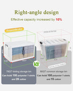 OlarHike 76QT Lockable Storage Bins with Lids - Folding Storage box with Doors and Wheels, Collapsible Plastic Bins for Close
