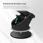 iOttie Easy One Touch Signature Dashboard & Windshield Universal Car Mount Phone Holder Desk Stand with Suction Cup Base and Telescopic Arm for iPhone, Samsung, Google, More Smartphones