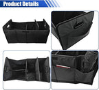 Car Trunk Organizer, Large Capacity Oxford Cloth Car Storage Box, Collapsible Multi-Compartment Organization Container,