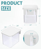 Yulejo 4 Pack Pegboard Accessories with Lid White Clear Peg Board Bins with Hooks Containers Plastic Pegboard Bins for Garage