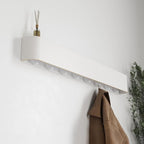 Kazai. Wall-Mounted Coat Rack 'Toke' - Modern Design Coat Rack with Hidden Wall Hooks - Solid Wood Veneer Panel Coat Hanger -