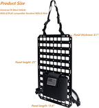 TACNEX Rigid MOLLE Panel for Vehicle Seat Back Organizer Aluminum Alloy Plate for Auto Modular Storage Patrol Car Tactical Gear EDC Pouch Holder Holster Bag Rack Mount Platform