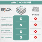 RFAQK 18 Pack Drawer Organizer Clothes-3 Sizes Dresser Organizer for Underwear Closet, Baby Clothes Organizer for Wardrobe-Fo