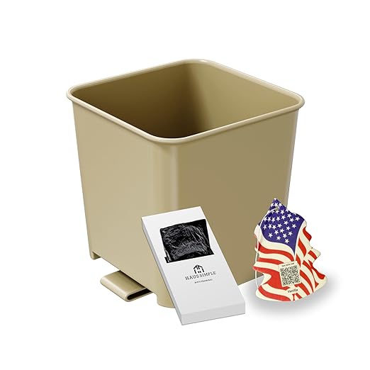 Car Trash Can Waterproof Vehicle Garbage Bin, Leakproof Anti Slip Floor Mat Clip Trash Bag Holder for Car, Truck, SUV, Van Portable Auto Trash Container with Stability Clips (Mocha, Small)