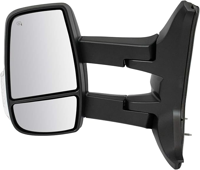 TRQ Driver & Passenger Side Mirror Set Power with Heat Compatible with 2015-2019 Ford Transit-150 Transit-250 Transit-350 Tra