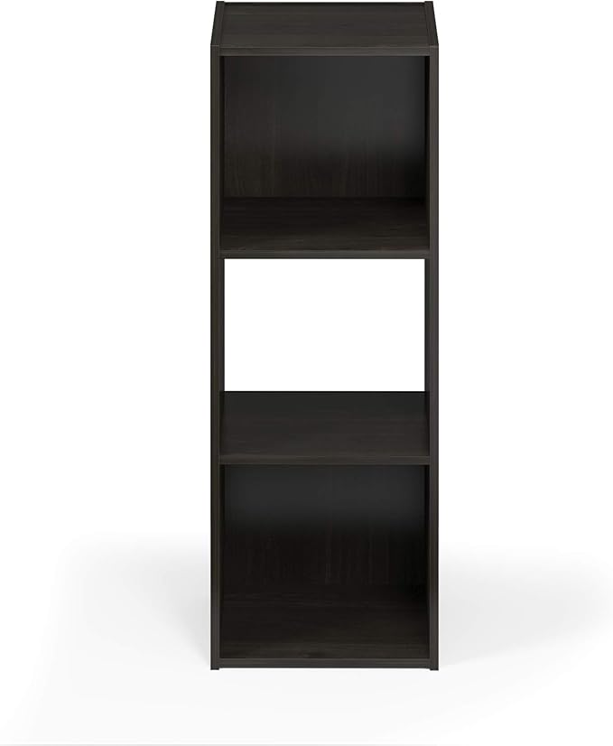 Furinno Pelli Cubic Storage Cabinet, 3x1, Espresso