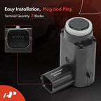 A-Premium 4-PC Reverse Backup Parking Assist Sensor Compatible with Select Buick, Cadillac & Chevrolet Models - Malibu 2013-2