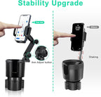 This Hill Car Cup Holder Expander Adjustable Base with Phone Mount 360° Rotation Cup Holder Cell Phone Holder for Car Compati