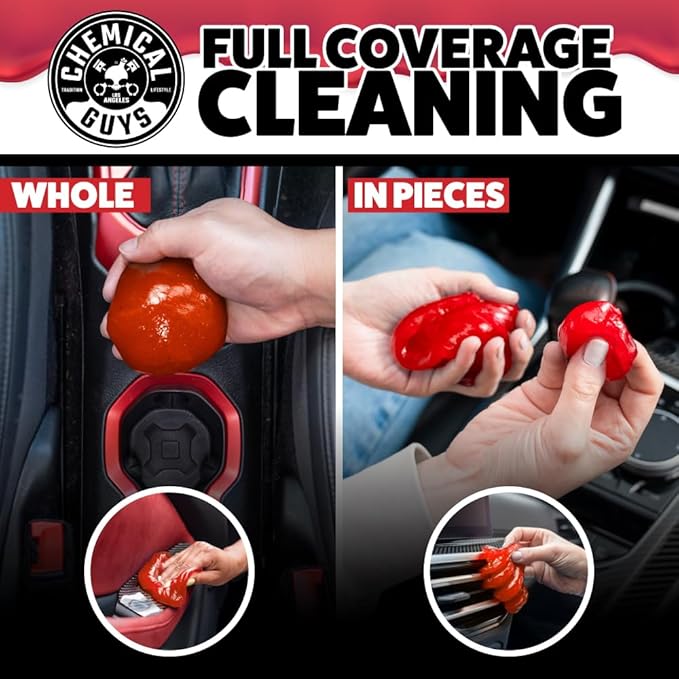 Chemical Guys Sticky Icky Car Cleaning Gel, Sweet Strawberry, Interior Car Cleaner, Reusable Automotive Crevice & Interior Du