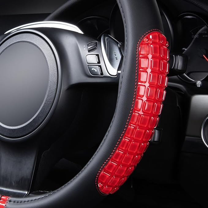 Flying Banner car Steering Wheel Cover Gel Massage Velvet Cool Warm Universal Size 15 inches SUV Truck Anti Slip Odorless Sum