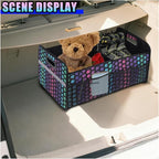 Car Trunk Organizer, Waterproof Large Capacity 600D Oxford Fabric Auto Trunk Storage Container with Pockets,