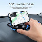 Multifunctional Car Anti-Slip Dashboard Mat with 360° Rotating Phone Holder & Hidden Parking Number Plate, Universal Anti Sli