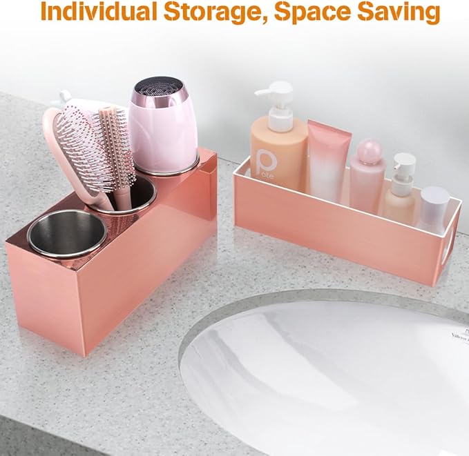 GFWARE Hair Tool Organizer - Bathroom Vanity Organizers and Storage, Hair Styling Accessories Hot Tools Organizer Hair Dryer,