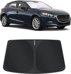 TINGLU Sun Shade for Mazda 3 Mazda3 2014-2018 Accessories Windshield Sun Shade Window Shade UV Rays Protection Sun Visor Cover with Steering Wheel Sunshade Storage Bag