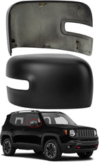 Passenger Side Mirror Cover Replacement for Jeep Renegade 2015 2016 2017 2018 2019 - Right Side Mirror Covers, Rear View Mirrors Cap Accessories With Lamp, Textured